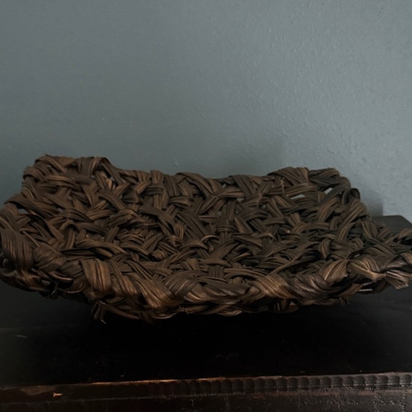 Woven Dark Brown Square Basket - Picture 2 of 2